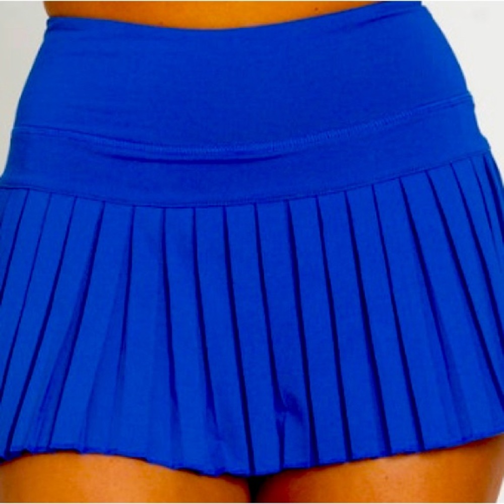 Gold Hinge Cobalt pleated tennis skirt
